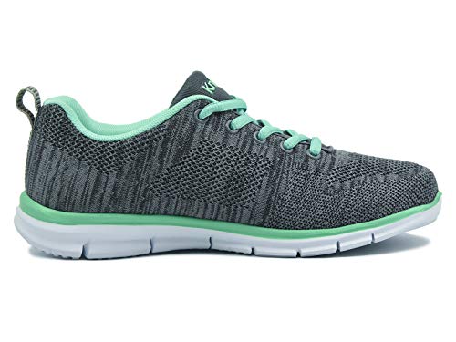 Knixmax-Zapatillas Deportivas para Mujer Zapatillas de Running Fitness Sneakers Zapatos de Correr Aire Libre Deportes Casual Zapatillas Ligeras para Correr Transpirable Gris Verde 39EU