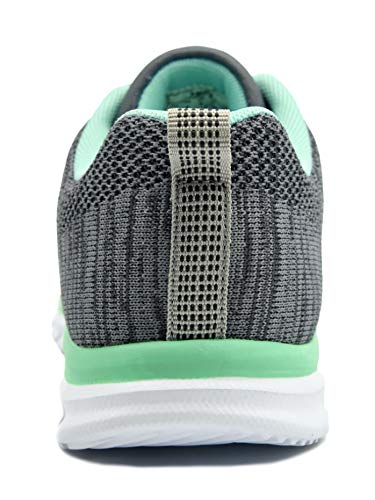 Knixmax-Zapatillas Deportivas para Mujer Zapatillas de Running Fitness Sneakers Zapatos de Correr Aire Libre Deportes Casual Zapatillas Ligeras para Correr Transpirable Gris Verde 39EU