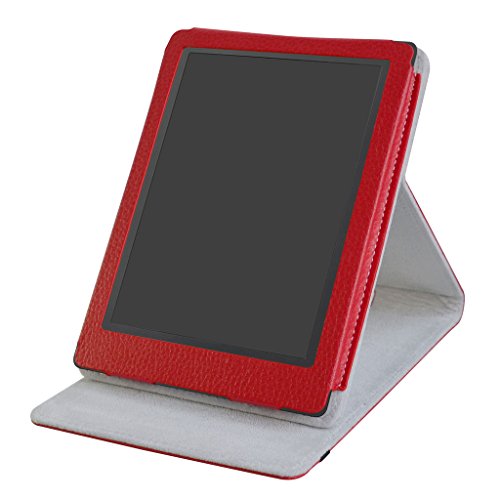 Kobo Aura H20 2nd Edition 2017 Funda,Mama Mouth Case Funda Carcasa de Cuero con Soporte Ajustable Modo para 6.8" Kobo Aura H20 2nd Edition 2017 Release,Rojo