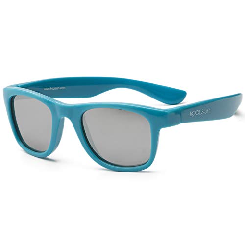 koolsun bebés y niños gafas de sol Wave Fashion, 100% protección UV, Azul, 3-10 años