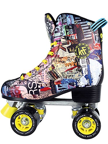 KRF The New Urban Concept Retro Art Patines Paralelo 4 Ruedas, Unisex, Multicolor, 37