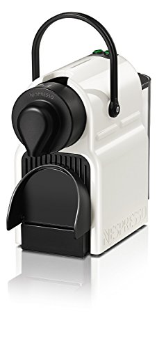 Krups Nespresso Inissia XN1001 - Cafetera monodosis de cápsulas Nespresso, 19 bares, apagado automático, color blanco, 14 cápsulas interior