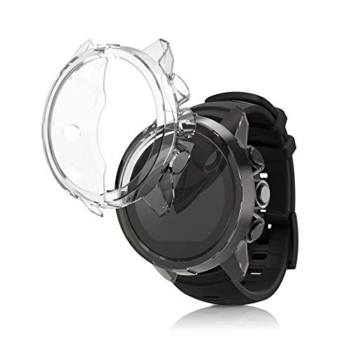 kwmobile 2X Carcasa Compatible con Suunto 9/9 Baro/Spartan Sport Wrist HR - Funda para Fitness Tracker en Transparente/Negro/Transparente