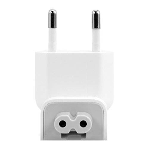 kwmobile Adaptador duckhead Compatible con Fuentes de alimentación Apple - Enchufe Compatible con Cargador de Macbook iPad - Adaptador Europeo Blanco