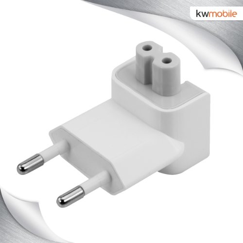 kwmobile Adaptador duckhead Compatible con Fuentes de alimentación Apple - Enchufe Compatible con Cargador de Macbook iPad - Adaptador Europeo Blanco
