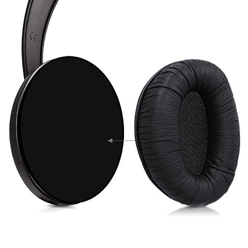 kwmobile Almohadillas compatibles con Sennheiser RS160 / RS170 / RS180-2X Almohadilla de Repuesto para Cascos y Auriculares en Cuero sintético