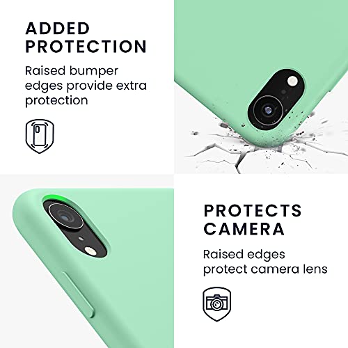 kwmobile Carcasa Compatible con Apple iPhone XR - Funda de Silicona para móvil - Cover Trasero en Verde Menta