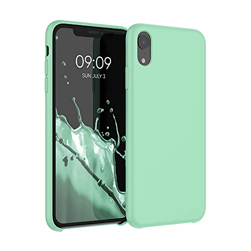 kwmobile Carcasa Compatible con Apple iPhone XR - Funda de Silicona para móvil - Cover Trasero en Verde Menta