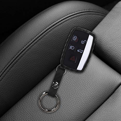 kwmobile Carcasa Compatible con Land Rover Jaguar Llave de Coche con Control Remoto de 5 Botones - Funda Protectora de Silicona - Cover Flexible en Negro