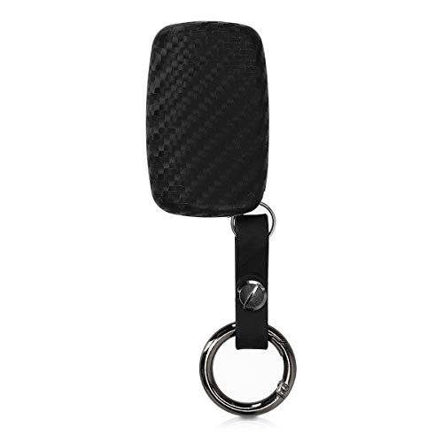 kwmobile Carcasa Compatible con Land Rover Jaguar Llave de Coche con Control Remoto de 5 Botones - Funda Protectora de Silicona - Cover Flexible en Negro