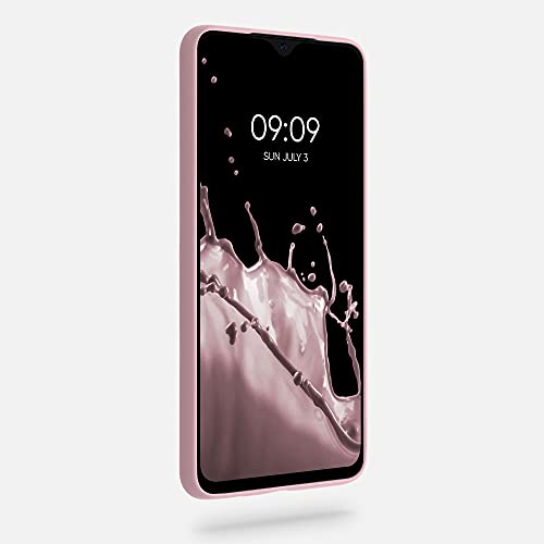 kwmobile Carcasa para Samsung Galaxy A12 - Funda para móvil en TPU Silicona - Protector Trasero en melocotón