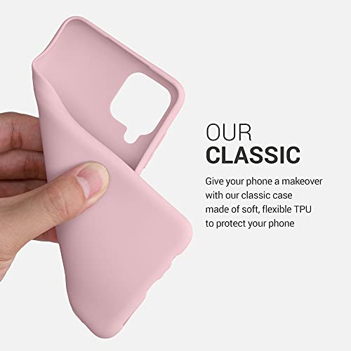 kwmobile Carcasa para Samsung Galaxy A12 - Funda para móvil en TPU Silicona - Protector Trasero en melocotón