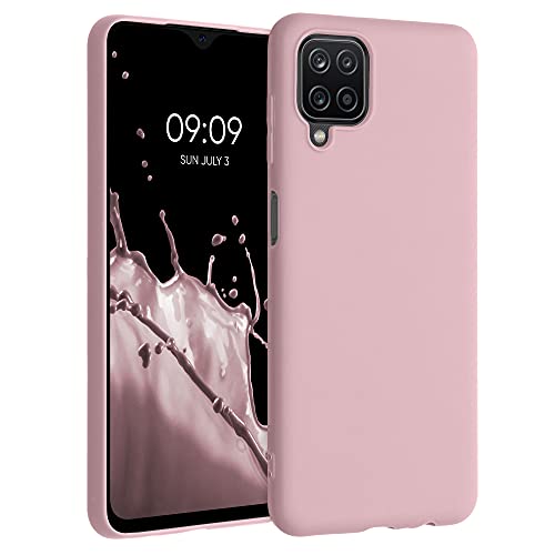 kwmobile Carcasa para Samsung Galaxy A12 - Funda para móvil en TPU Silicona - Protector Trasero en melocotón