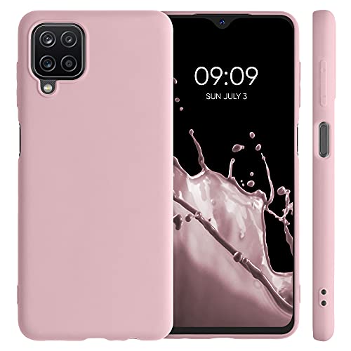 kwmobile Carcasa para Samsung Galaxy A12 - Funda para móvil en TPU Silicona - Protector Trasero en melocotón