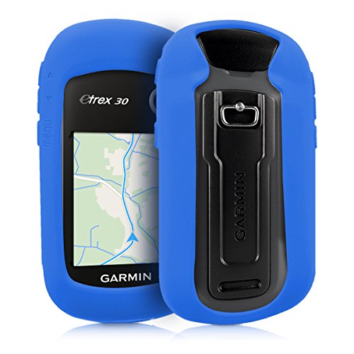 kwmobile Funda Compatible con Garmin eTrex 10/20/30/201x/209x/309x - Carcasa de Silicona para navegador GPS - Cover Azul
