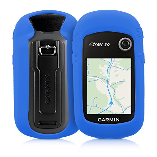 kwmobile Funda Compatible con Garmin eTrex 10/20/30/201x/209x/309x - Carcasa de Silicona para navegador GPS - Cover Azul