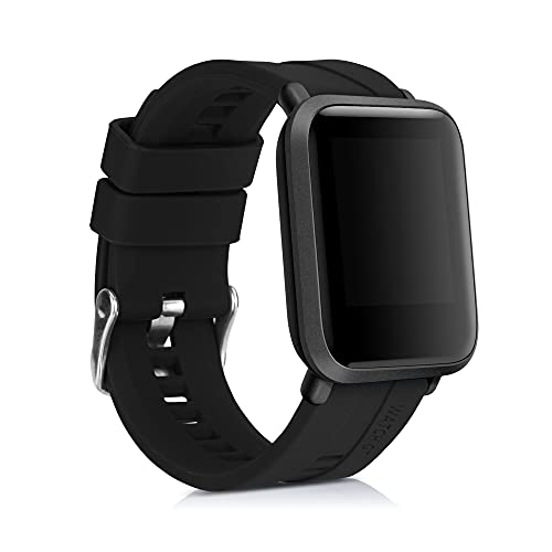 kwmobile Pulsera Compatible con Huami Amazfit Bip/Bip Lite - 2X Correa de TPU para Reloj Inteligente - Negro/Blanco