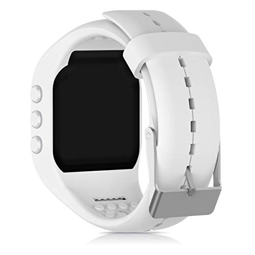 kwmobile Pulsera Compatible con Polar A300 - Correa para Reloj Inteligente Silicona TPU Blanco