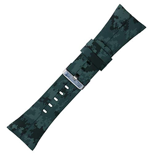 kwmobile Pulsera Compatible con Polar M400 / M430 - Brazalete de Silicona y TPU Motivo Camuflaje Verde Claro/Verde/Verde Oscuro