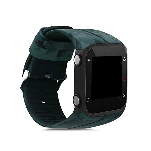 kwmobile Pulsera Compatible con Polar M400 / M430 - Brazalete de Silicona y TPU Motivo Camuflaje Verde Claro/Verde/Verde Oscuro