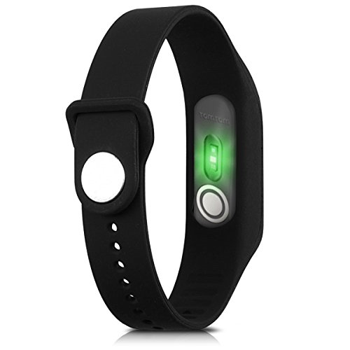 kwmobile Pulsera Compatible con Tomtom Touch - Brazalete de Silicona y TPU - Negro