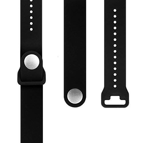 kwmobile Pulsera Compatible con Tomtom Touch - Brazalete de Silicona y TPU - Negro