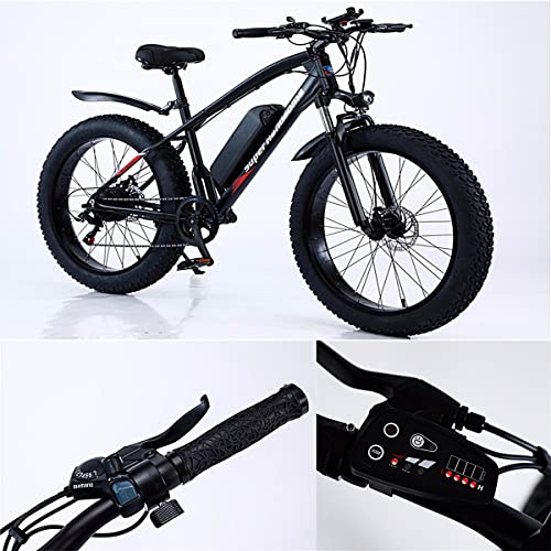 KXY Bicicletas Eléctricas para Adultos, Bicicletas Eléctricas De Montaña para Todo Terreno, Batería De Litio Extraíble De 48 V 10 Ah, Motor De 500 Vatios, Transmisión De 7 Velocidades