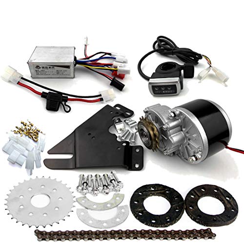 L-faster 24V36V250W Electric Conversion Kit for Common Bike Left Chain Drive Customized for Electric Geared Bicycle Derailleur(Thumb Kit)