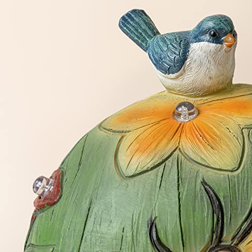 La Jolíe Muse - Figura decorativa de caracol solar- Figura con luces solares para jardín, césped o decoración del hogar, para regalo, 25,4 x 21,6 cm. (Caracol)