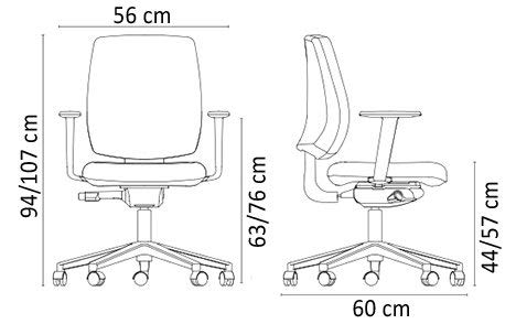 La Silla de Claudia - Silla Escritorio y Oficina Torino Gris Claro. Silla Oficina ergonómica con reposabrazos. Asiento y Respaldo Regulables. Ruedas de Goma