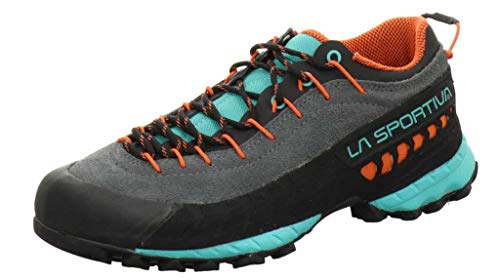 LA SPORTIVA TX4 Woman, Zapatillas de montaña Mujer, Carbon/Aqua, 37.5 EU