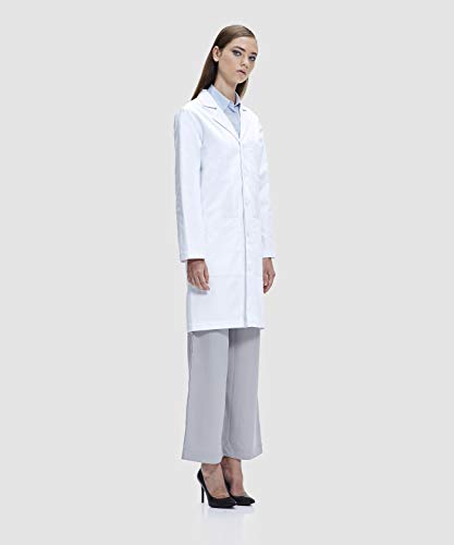 Lab Coat X Bata de Laboratorio Blanco Unisex, Corte Clásico, Blanco (L)