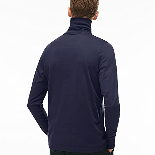 Lacoste UH6928 Camiseta con Cuello Vuelto, Marine, Medium para Hombre