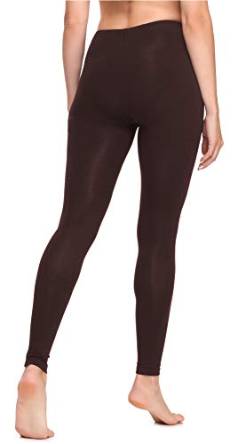 Ladeheid Leggins Largos Mallas Deportivas Mujer LA40-133 (Marrón, L)