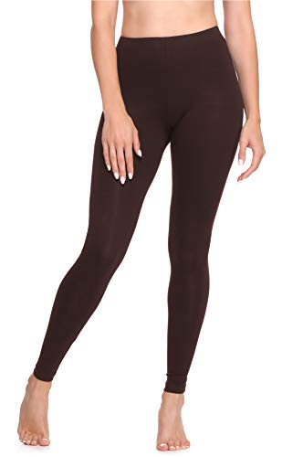 Ladeheid Leggins Largos Mallas Deportivas Mujer LA40-133 (Marrón, L)