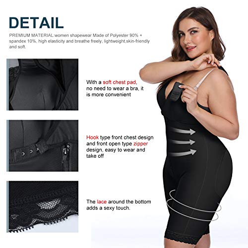 LaLaAreal Corsé de Mujer Cintura de Barriga Fajas modeladora Body Shaper Ropa Interior Plus Size