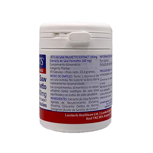 Lamberts Extracto De Saw Palmetto 160Mg 60 Unidades 50 g