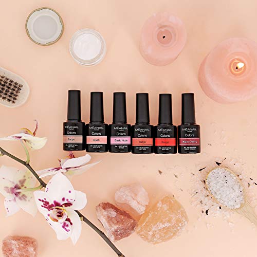 Lampara UV y LED 48W - Set Completo Secador de Uñas Gel Manicura y Pedicura - Kit Edition Ruby con 6 esmaltes semipermanentes para uñas - Cruelty free, Meanail Paris