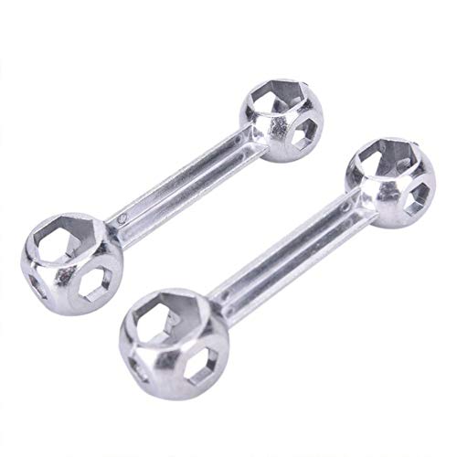 Lankater 10 in 1 Bike Portable Bicycle Repair Hexagon Hexagon Bone Shape Cycling Spanner Hex Key Torque Multifunction Anti-Rust Durable