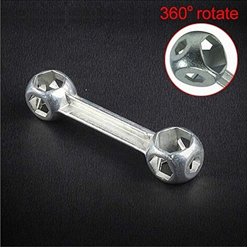 Lankater 10 in 1 Bike Portable Bicycle Repair Hexagon Hexagon Bone Shape Cycling Spanner Hex Key Torque Multifunction Anti-Rust Durable