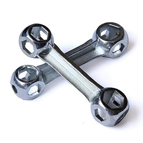 Lankater 10 in 1 Bike Portable Bicycle Repair Hexagon Hexagon Bone Shape Cycling Spanner Hex Key Torque Multifunction Anti-Rust Durable