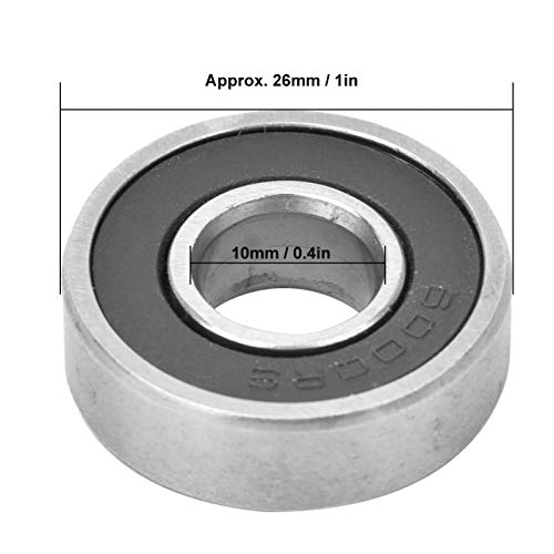 LANTRO JS - 10 piezas Rodamiento de bolas 6000RS Mini rodamiento de acero al carbono de alta velocidad y alta precisión rodamiento sellado sin fricción para ABEC