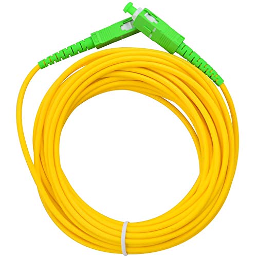 LAZY SPORTS Fiber óptica cable SC/APC a SC/APC monomodo simplex 9/125,Operadores Movistar Jazztel Vodafone Orange Amena Masmovil Yoigo (5 M)