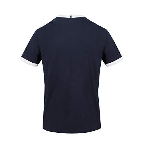 Le Coq Sportif Camiseta Modelo ESS tee SS N°4 Marca, Sky Captain/New Optical White, s
