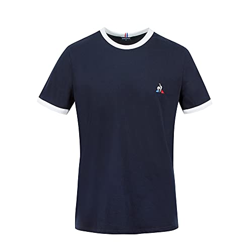 Le Coq Sportif Camiseta Modelo ESS tee SS N°4 Marca, Sky Captain/New Optical White, s