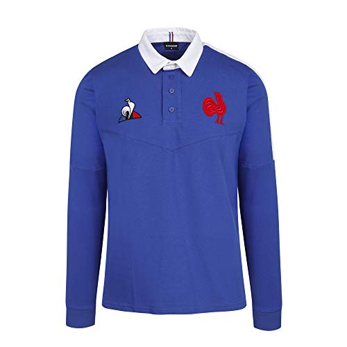 Le Coq Sportif FFR Polo Replica LS M, Hombre, Cobalt, S