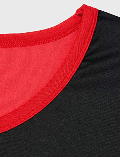 Le Coq Sportif N°3 Maillot Match MC Vintage Red/Black Camiseta, Mujer, S