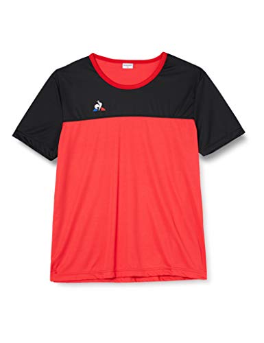 Le Coq Sportif N°3 Maillot Match MC Vintage Red/Black Camiseta, Mujer, S