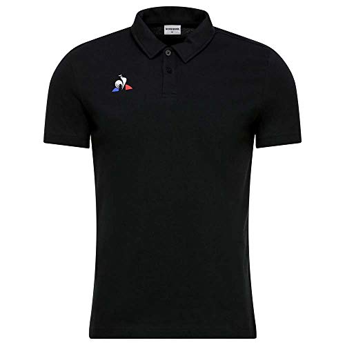 Le Coq Sportif Polo SS Presentation Coton, Hombre, Black, XS