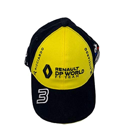 Le Coq Sportif Renault Cap Pilote N°3 Gorra, Unisex Adulto, Black/Empire Yellow, Talla Única